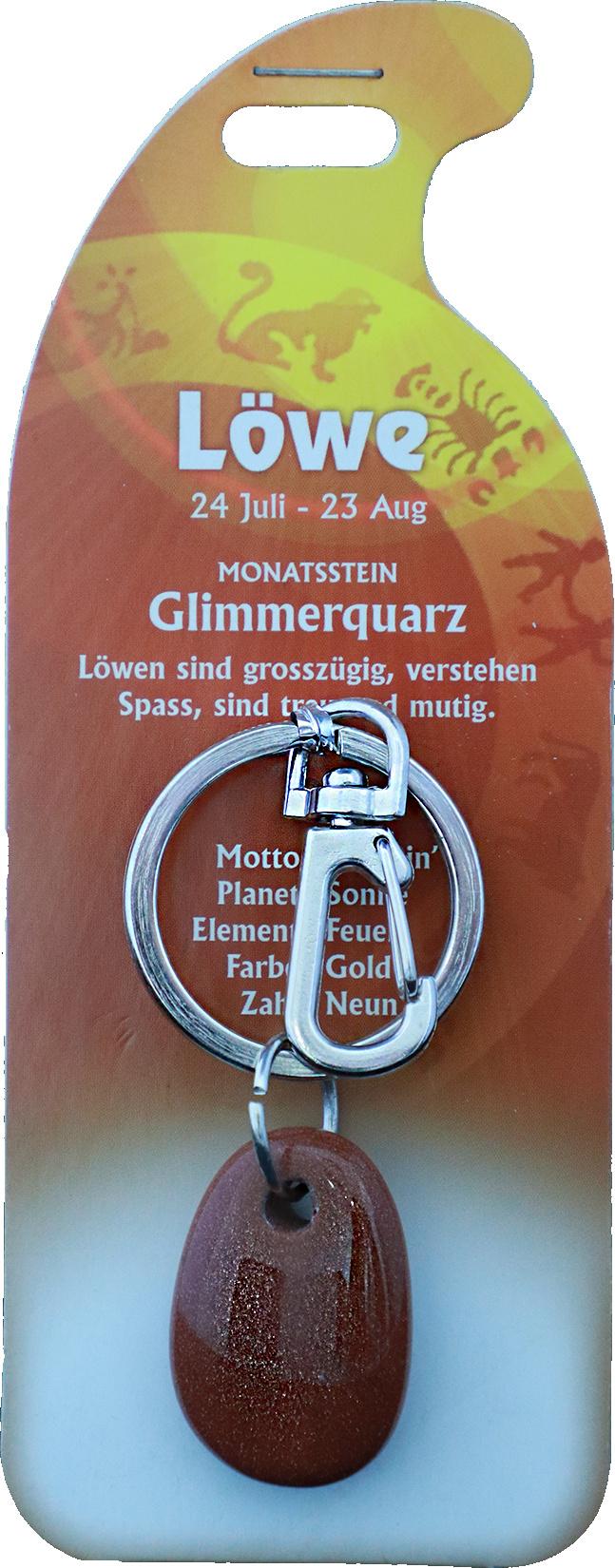Produktbild Schlüsselanhänger Löwe  - Glimmerquarz 3 von 3