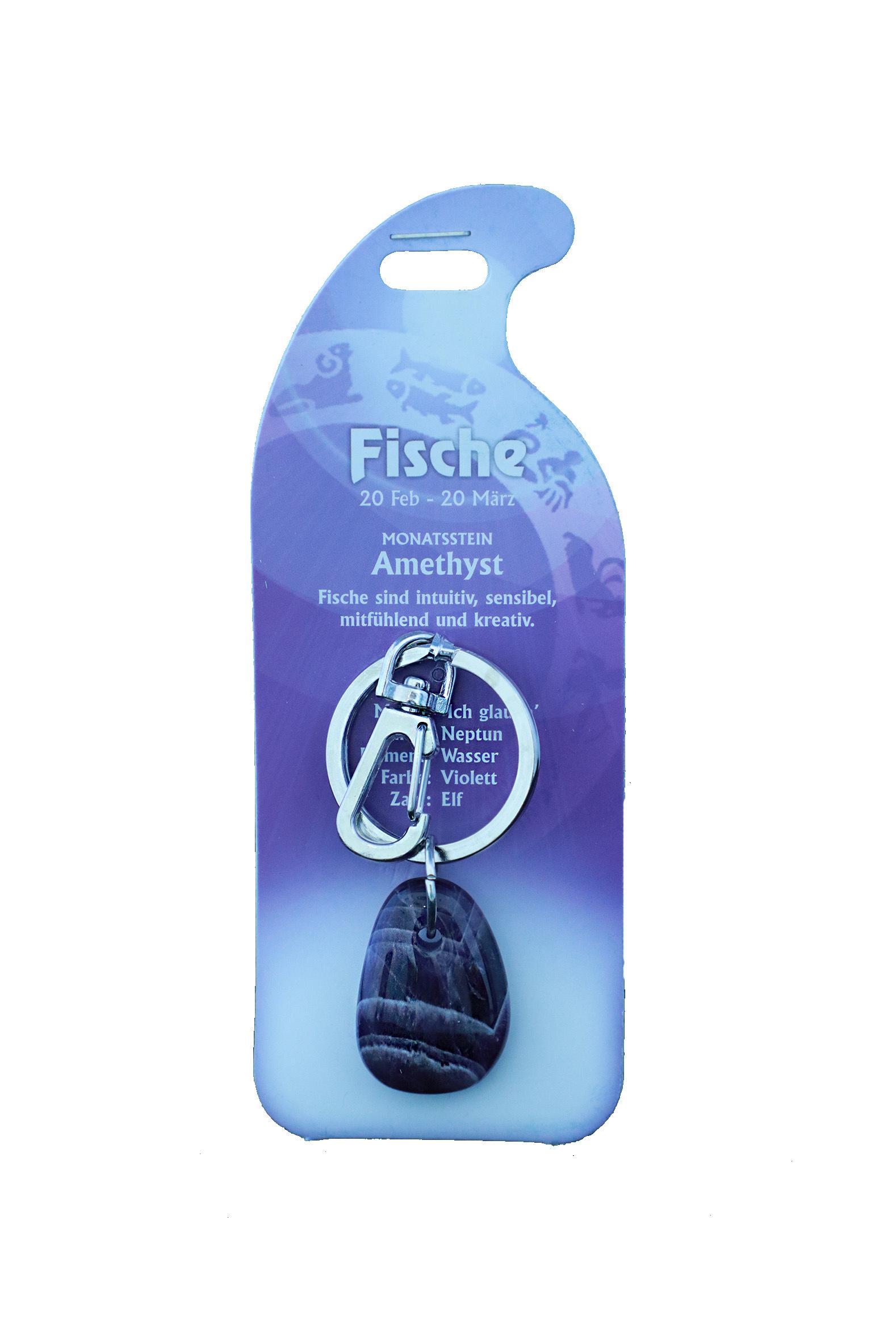 Produktbild Schlüsselanhänger Fisch - Amethyst 2 von 4