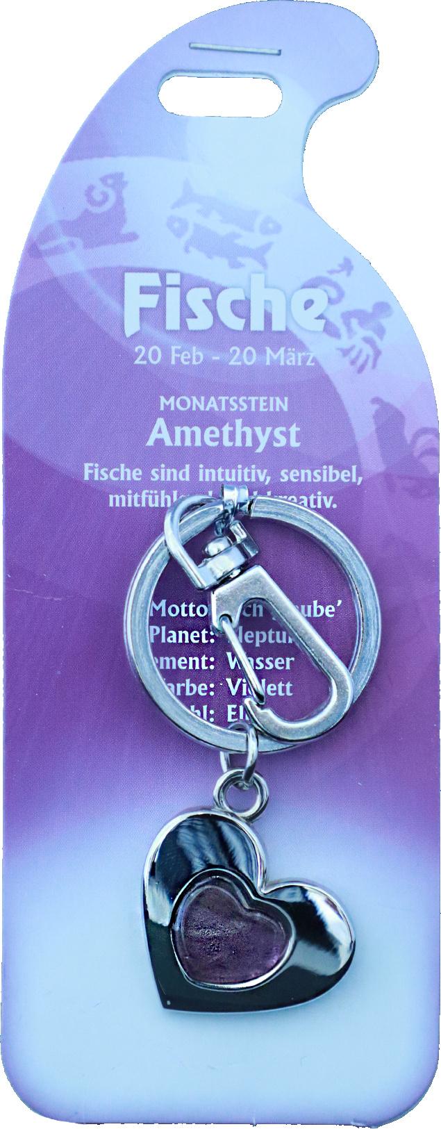 Produktbild Schlüsselanhänger Fisch - Amethyst 3 von 4