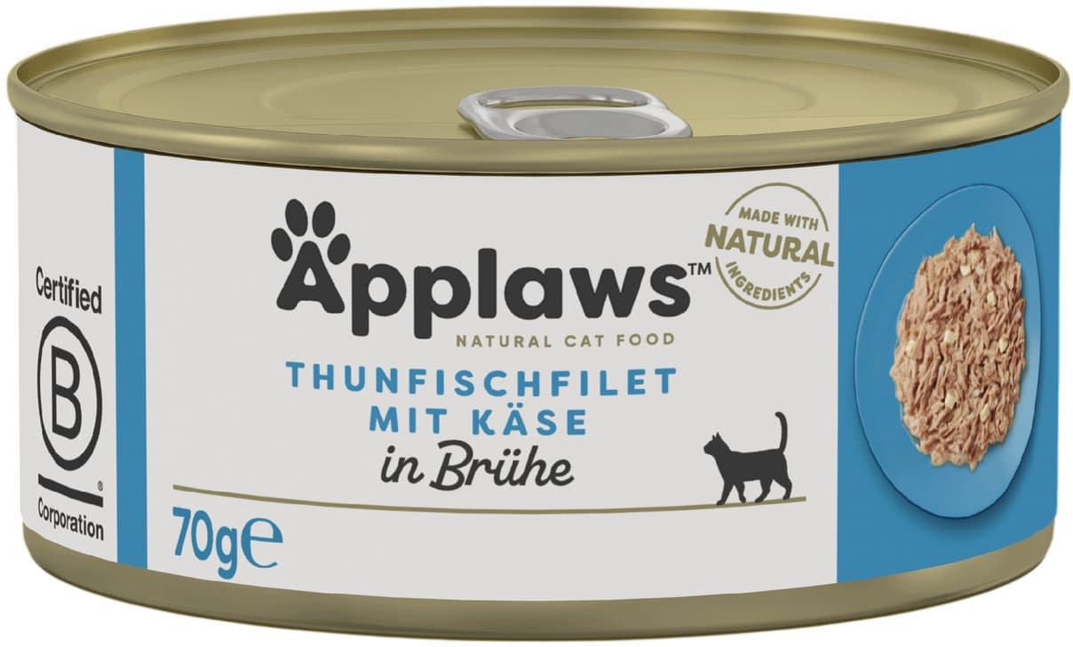 Applaws Katzennassfutter Thunfischfilet & Käse 70g