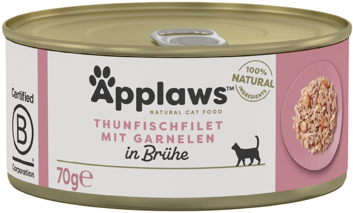 Applaws Katzennassfutter Thunfischfilet & Garnele 70g