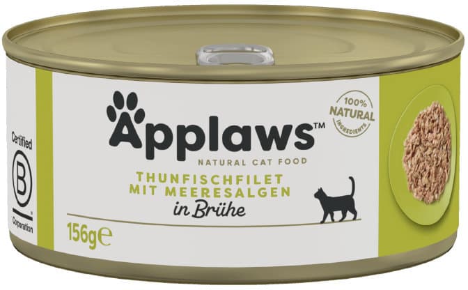 Applaws Katzennassfutter Thunfischfilet & Meeresalge 156g