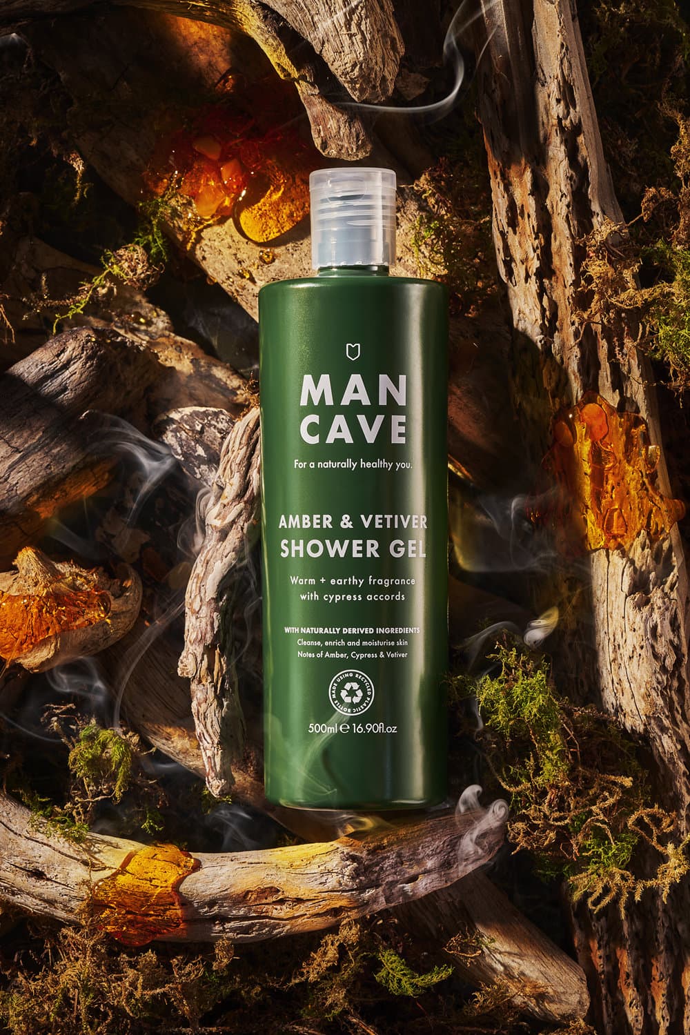 MANCAVE Amber & Vetiver Shower Gel