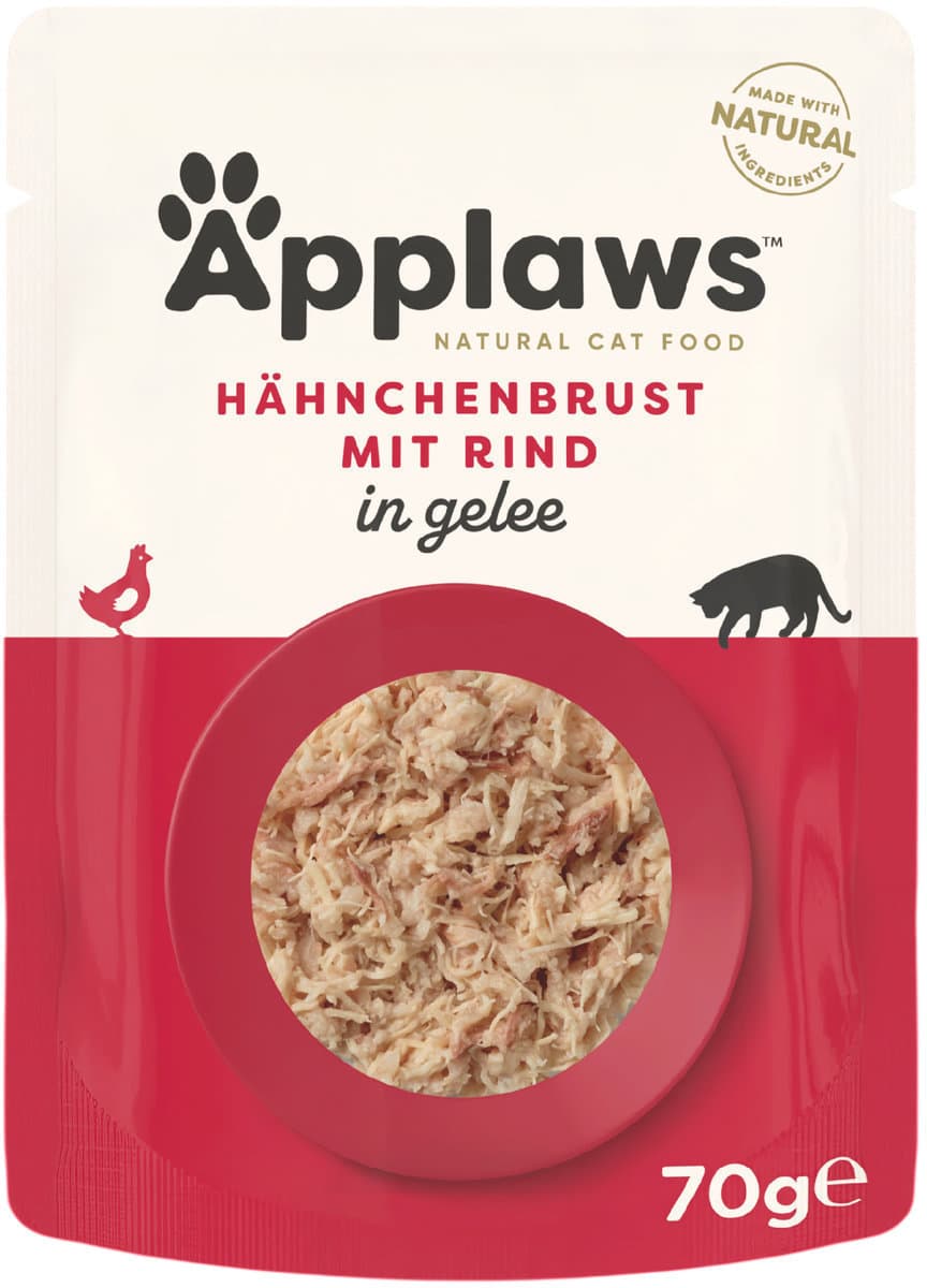 Applaws Huhn & Rind in Gelee 70g