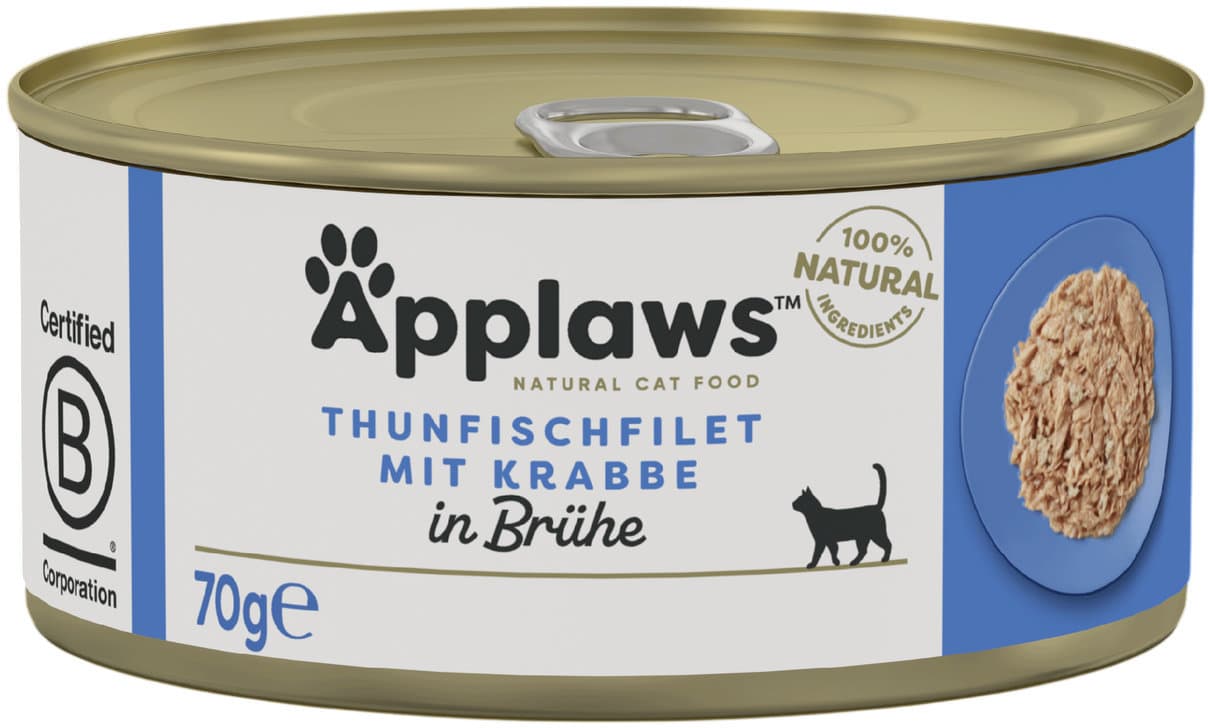 Applaws Katzennassfutter Thunfischfilet & Krabbe 70g