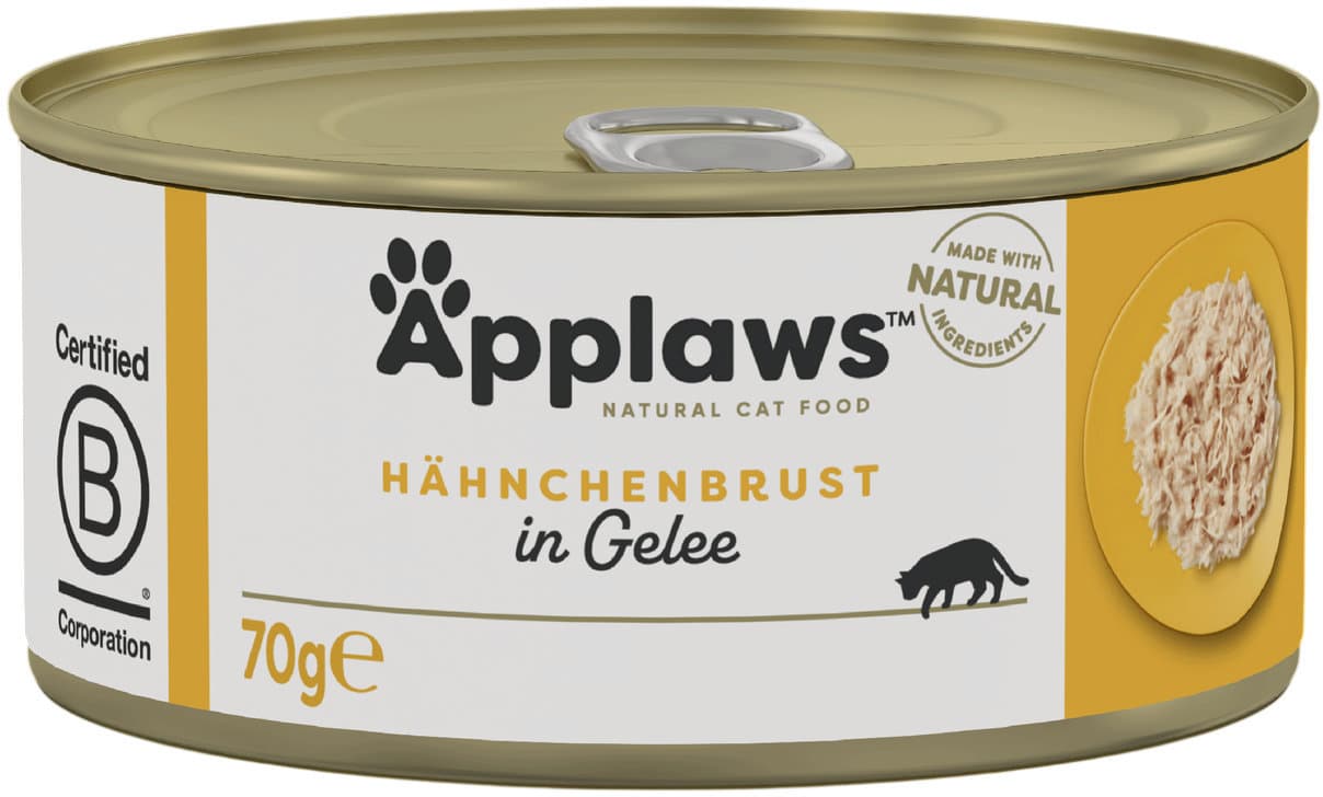 Comida húmeda para gatos Applaws, gelatina de pollo para gatos