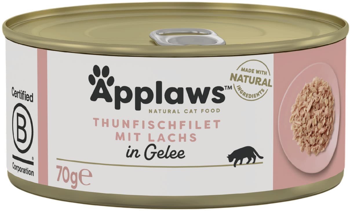 Applaws Katzennassfutter Cat Thunfisch und Lachs Gelee Dose