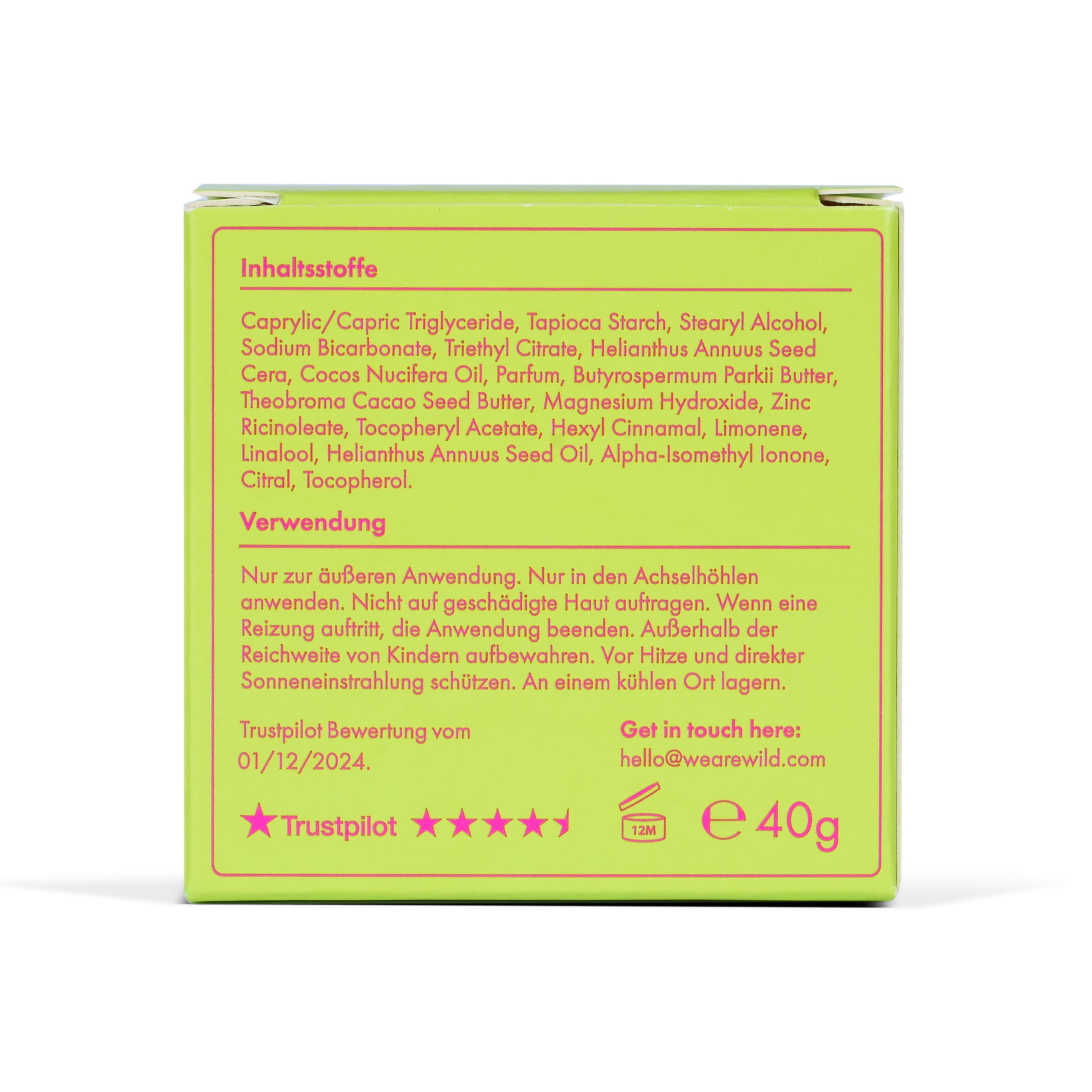 Produktbild Wild Deodorant Grapefruit Lime Nachfüllung 2 von 3