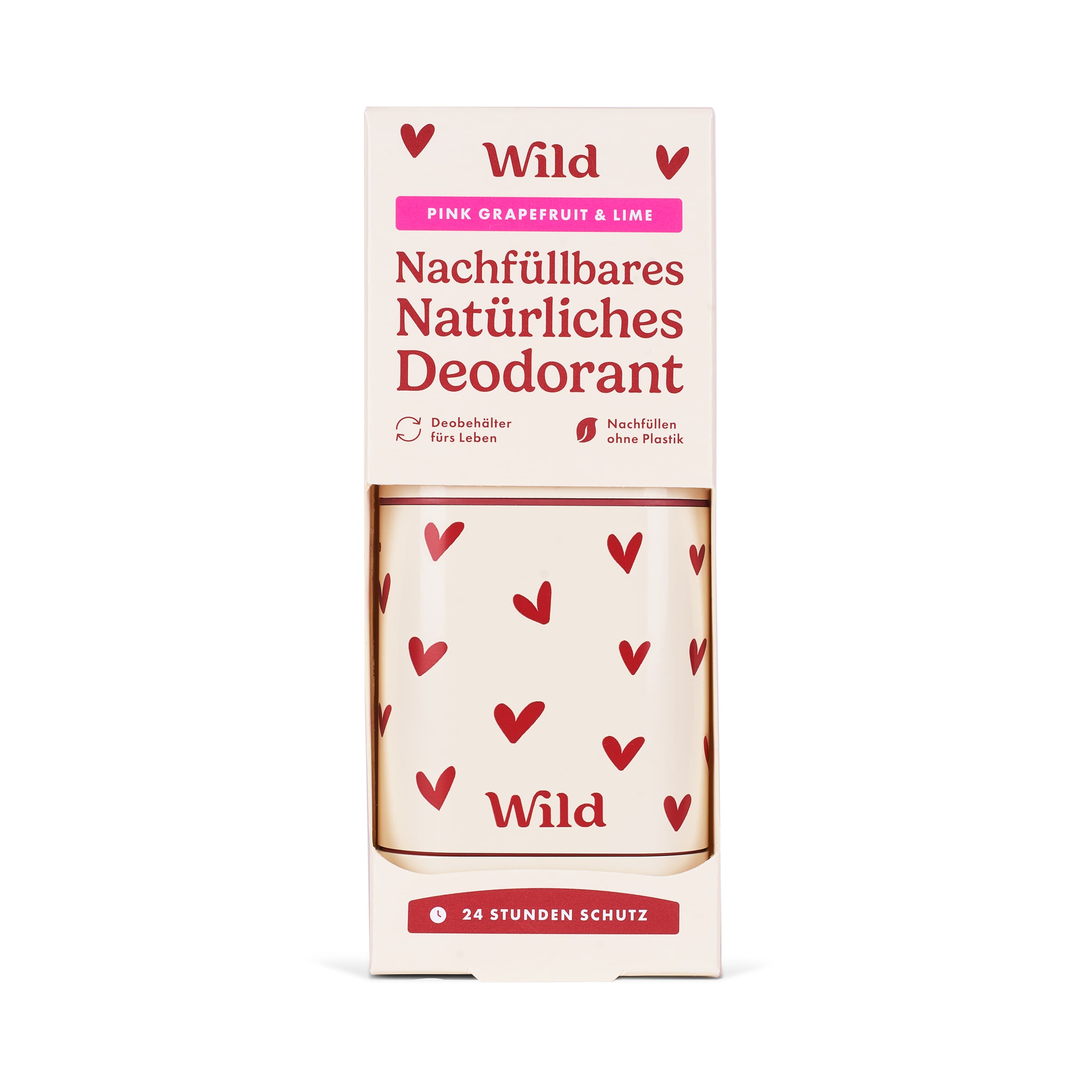 Wild Deodorant Heart Pink Grapefruit Starterset