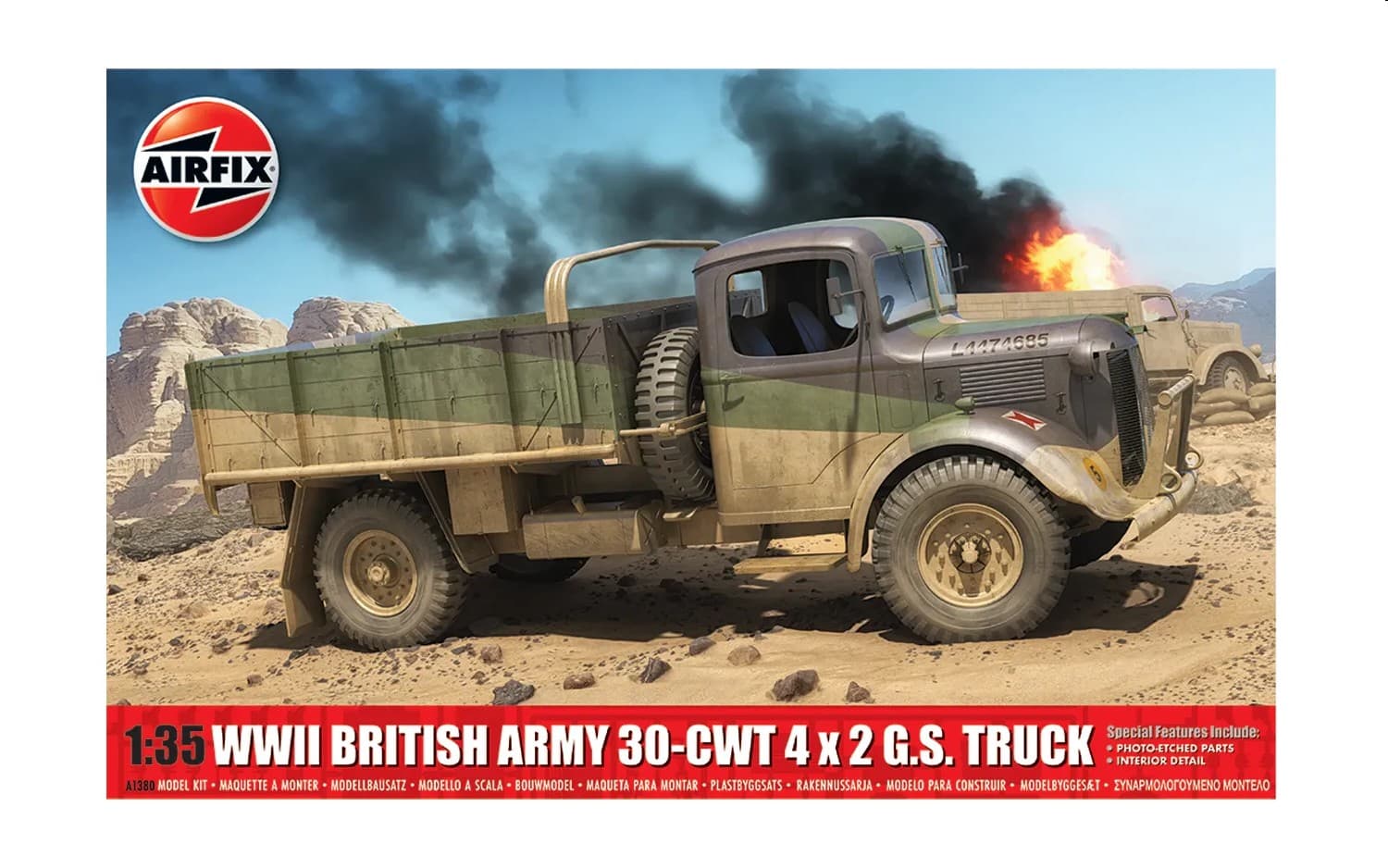 Airfix 1:35 WWII British Army 30-CWT 4x2 GS Truck – Modellbausatz