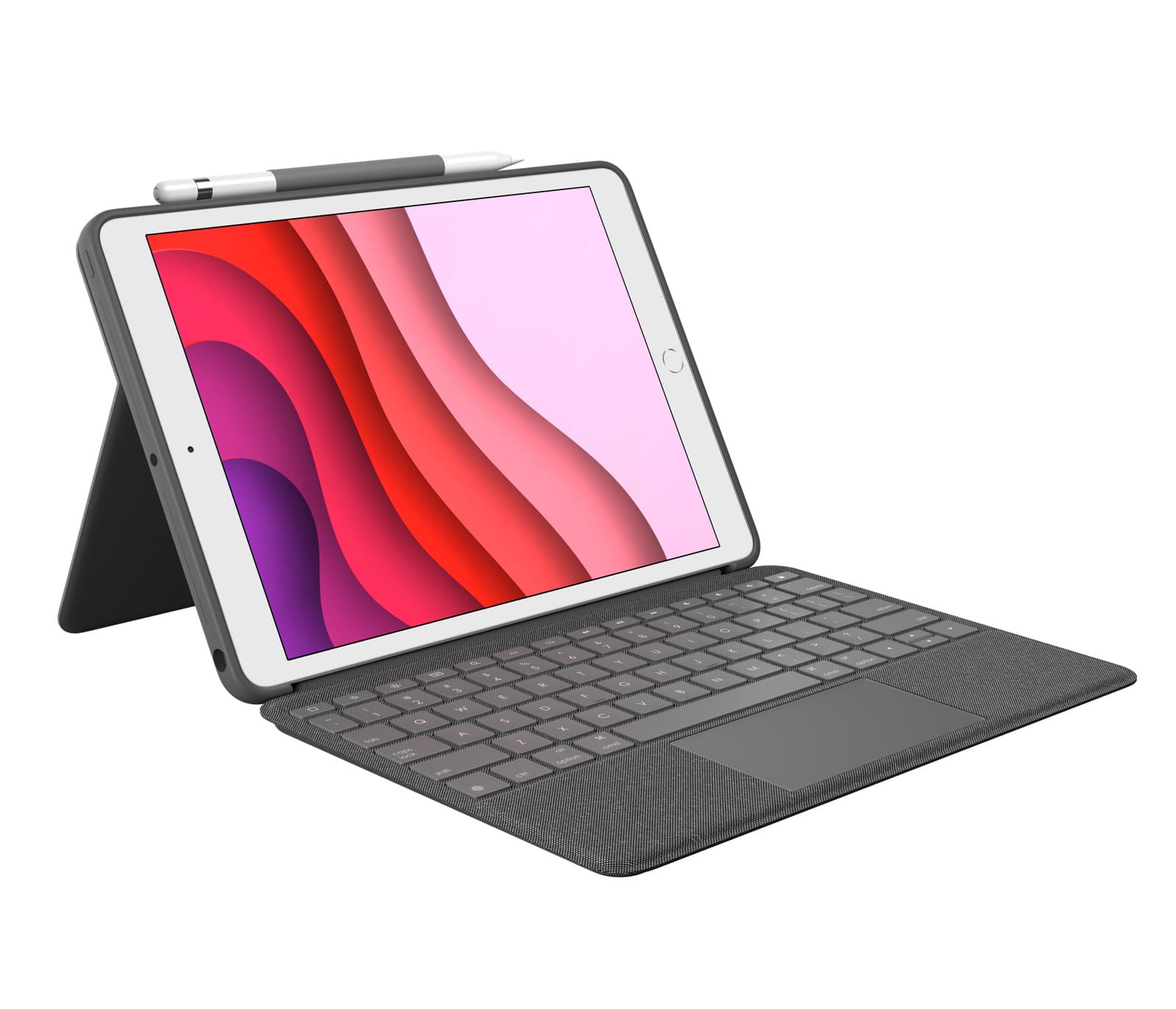 Logitech Combo Touch iPad 7/8/9Gen grau QWERTZ