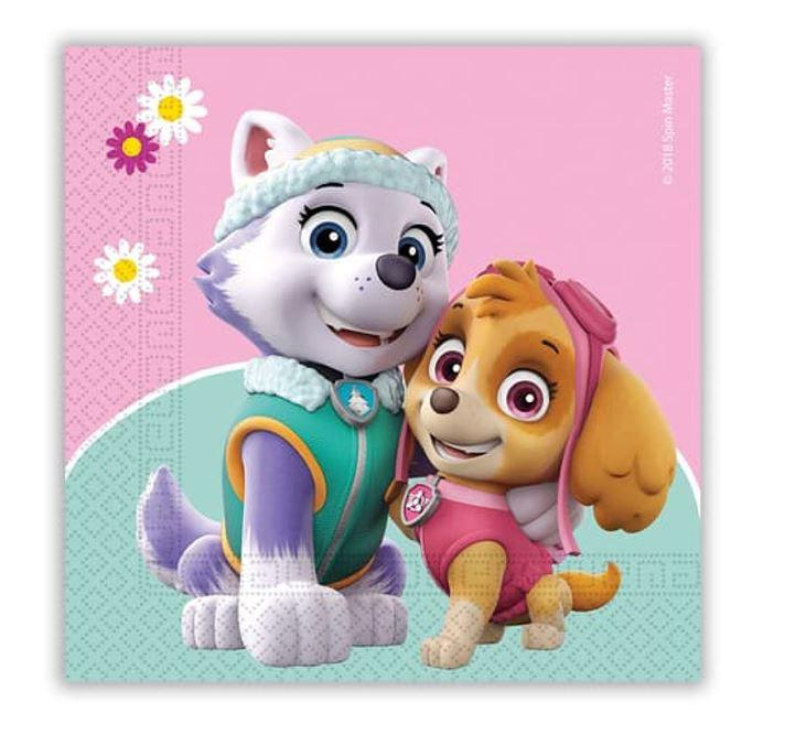 Procos - Paw Patrol - Zweilagige Papierservietten 33x33cm (20 Stück)