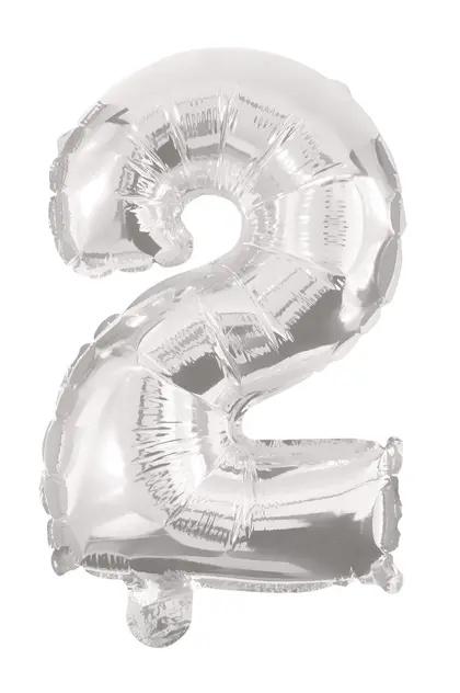Procos - Folienballon Silber 85 cm Nr. 2