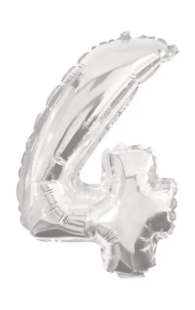 Procos - Folienballon Silber 85 cm Nr. 4