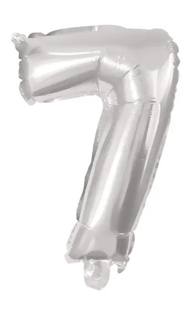 Procos - Folienballon Silber 85 cm Nr. 7