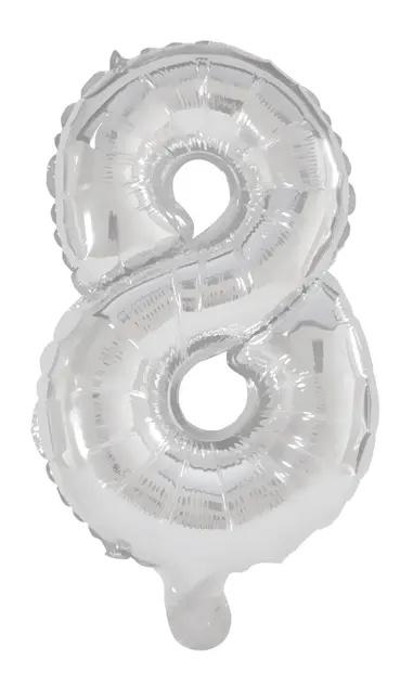 Procos - Folienballon Silber 85 cm Nr. 8