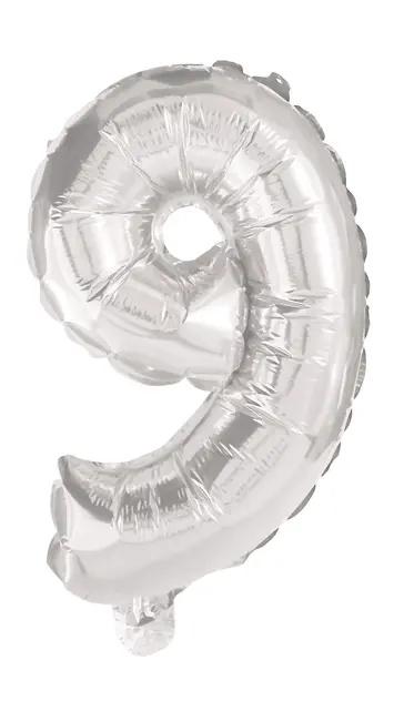 Procos - Folienballon Silber 85 cm Nr. 9