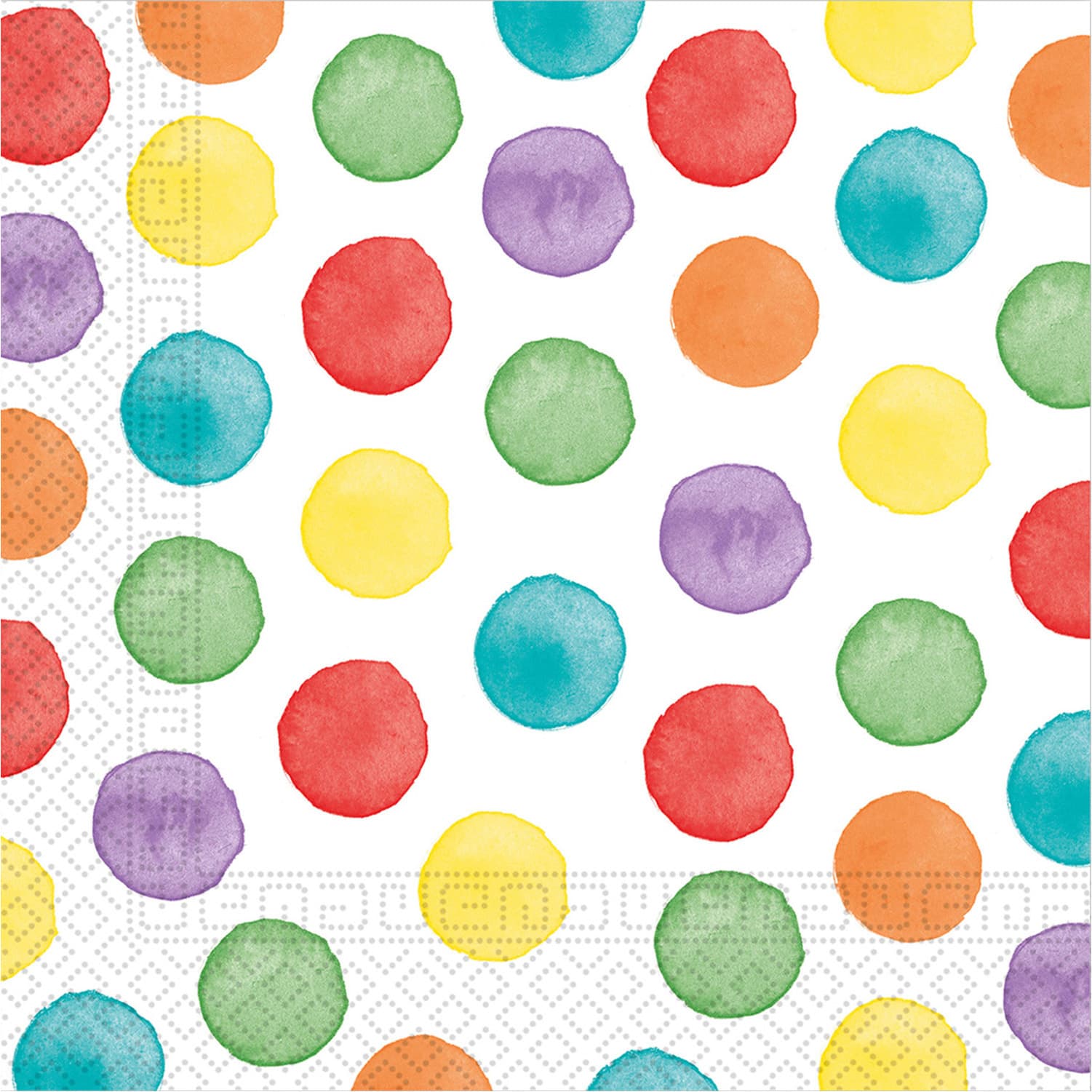 DECORATA PARTY Servietten 33x33cm 20er Pack Multiwatercolors Dots