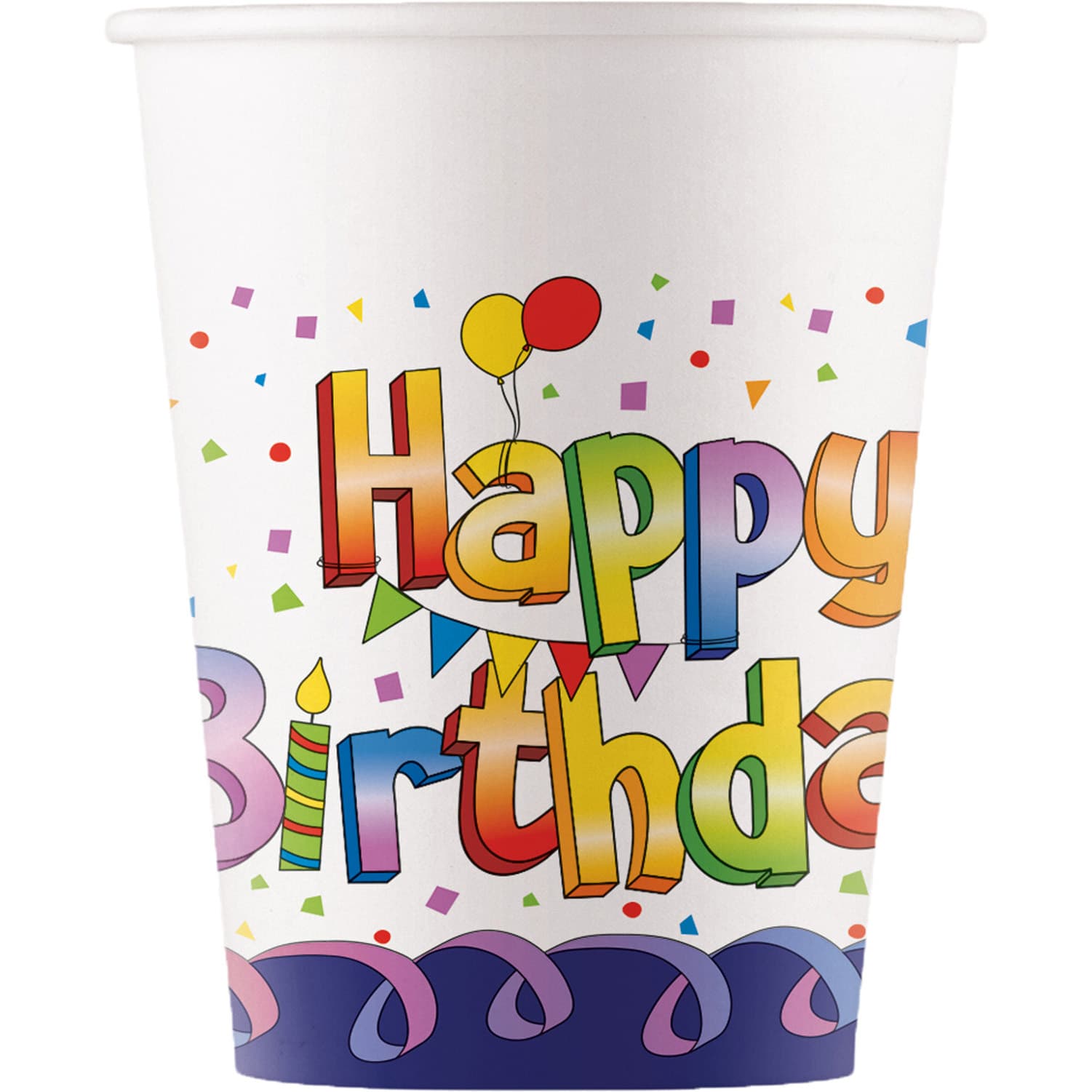 DECORATA PARTY Pappbecher Happy Birthday 200ml