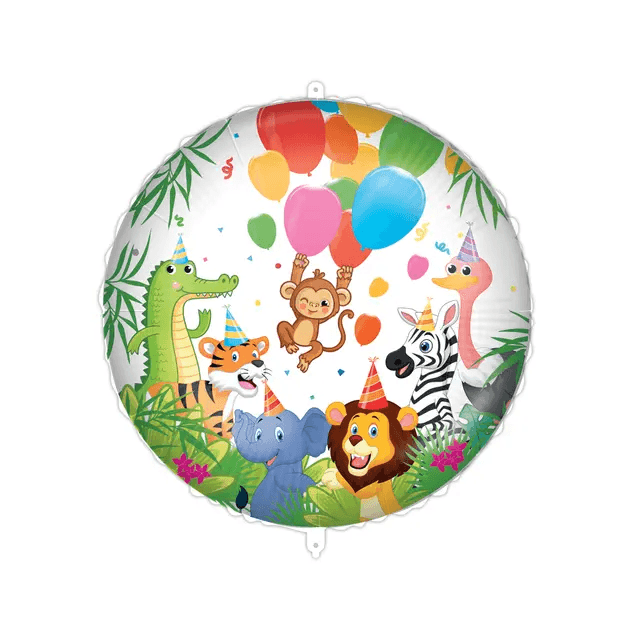 Procos - Dschungel Party Runde Folienballon 46 cm