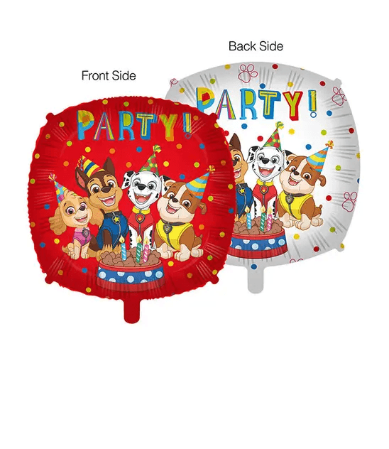 Procos - Paw Patrol Quadratischer Folienballon mit zwei Gesichtern 46cm
