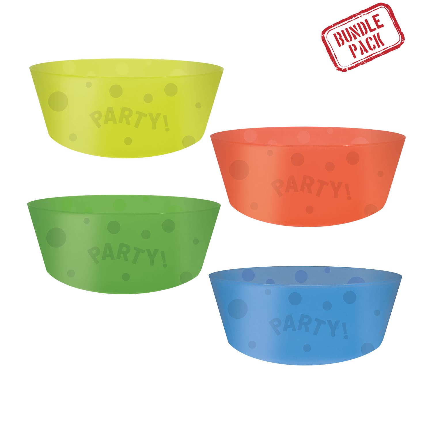 DECORATA PARTY Party Schüssel Ø12cm 4er Pack