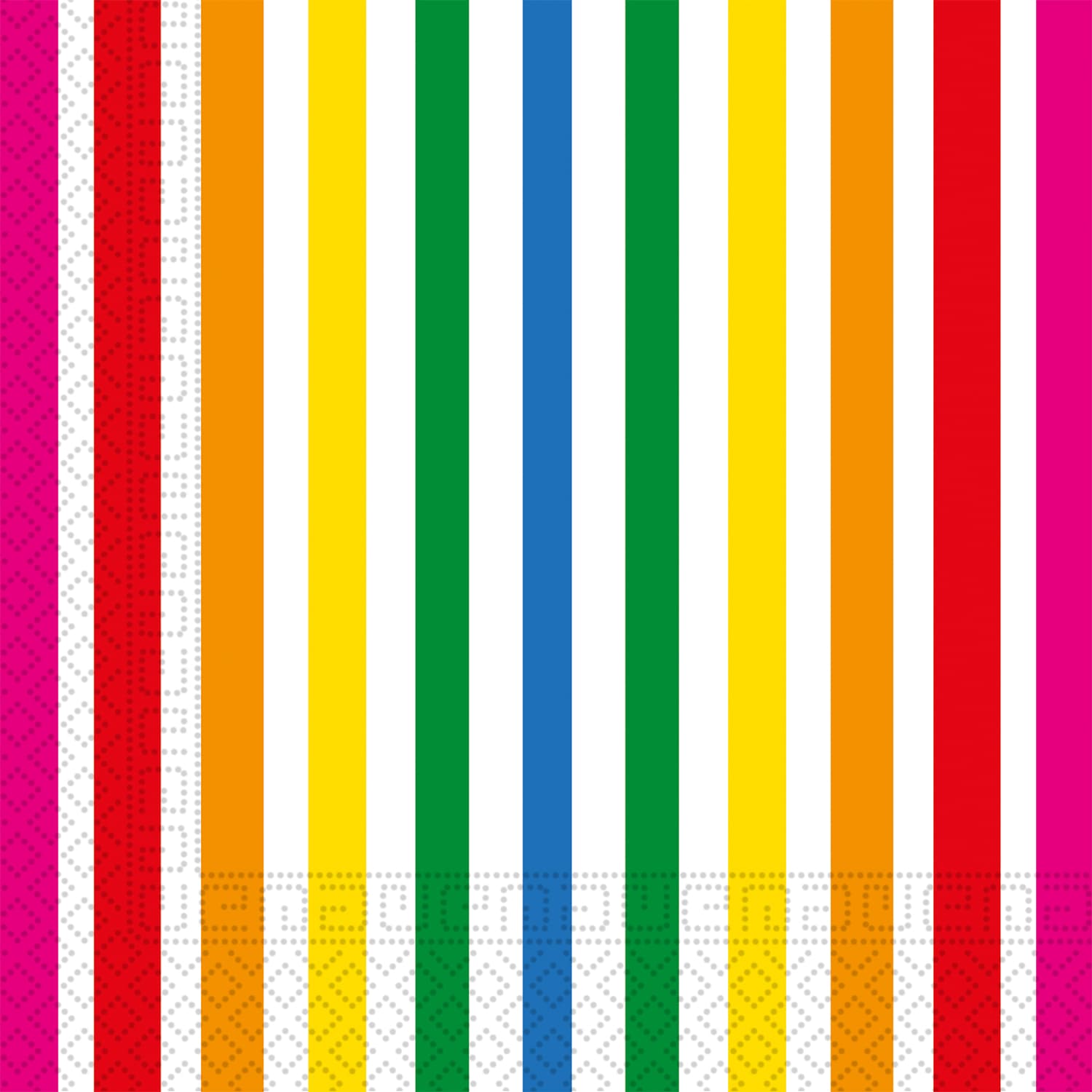 DECORATA PARTY Servietten Bunte Streifen 33x33cm