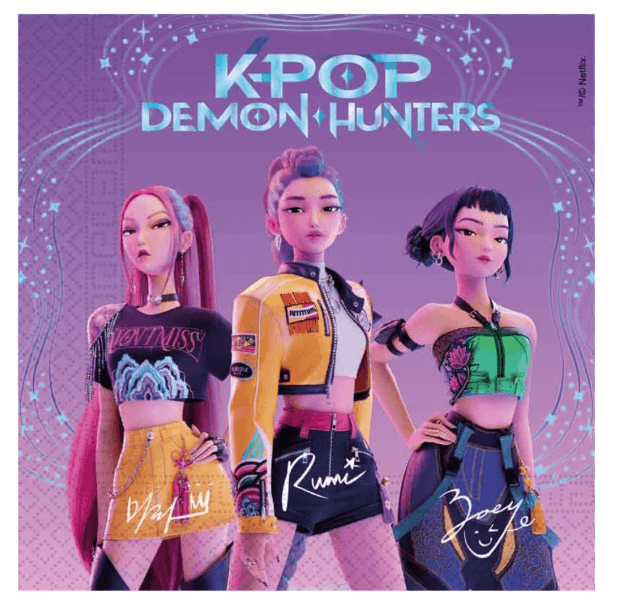 Procos - KPOP Demon Hunters Party‑Servietten – 20 Stück, Motivservietten für Geburtstag & Mottoparty