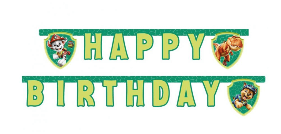 Procos - Paw Patrol Dino Movie Happy Birthday Papier-Girlande 