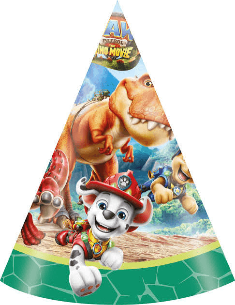 Procos PAW Patrol Dino Movie Partyhüte aus Papier, 6 Stück