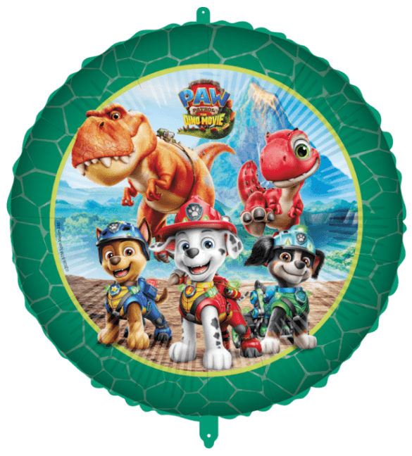 Procos Paw Patrol 3: Der Dino-Film Folienballon 46 cm Rund Heliumgeeignet Kindergeburtstag Partydekoration