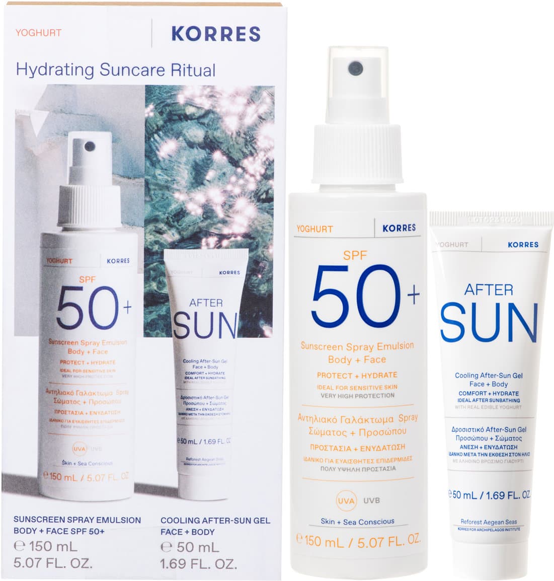 KORRES YOGHURT Sonnenpflege SPF 50+ kühlend & schützend Geschenkpackung