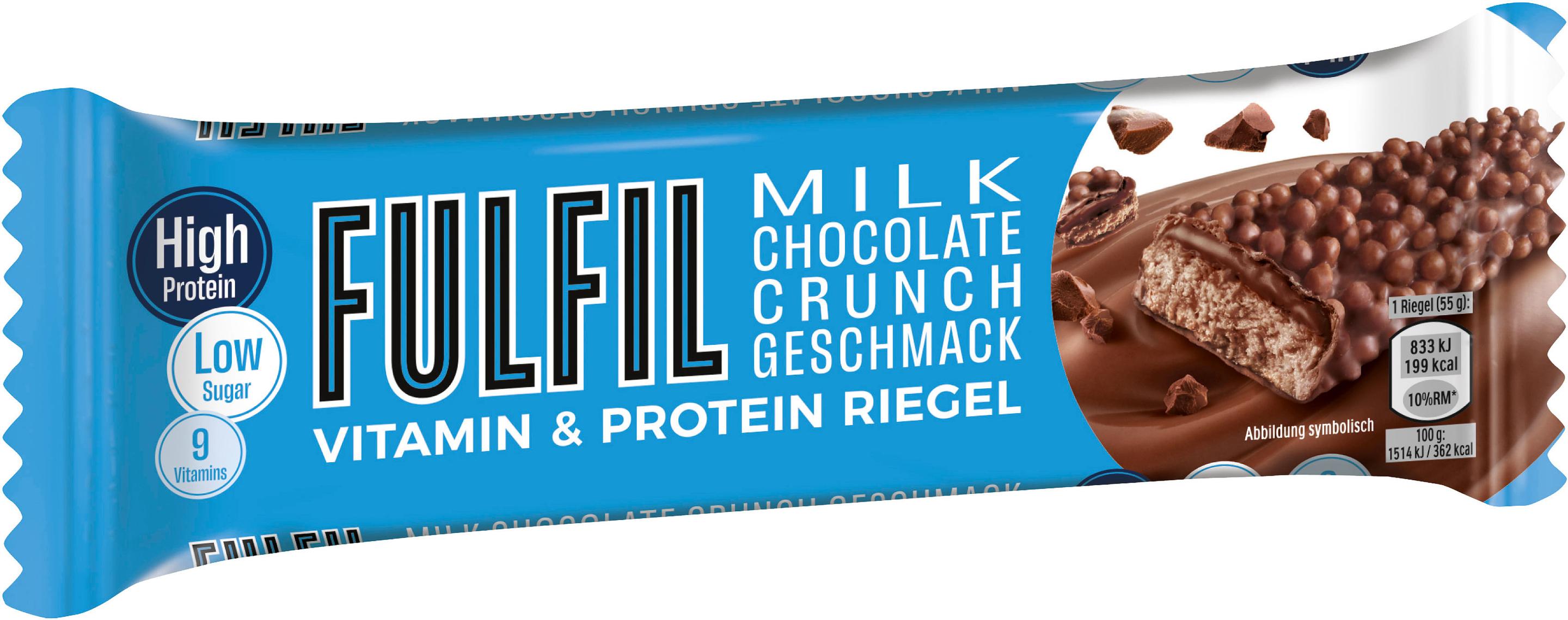FULFIL Vitamin- und Protein-Riegel Milk Chocolate Crunch Geschmack