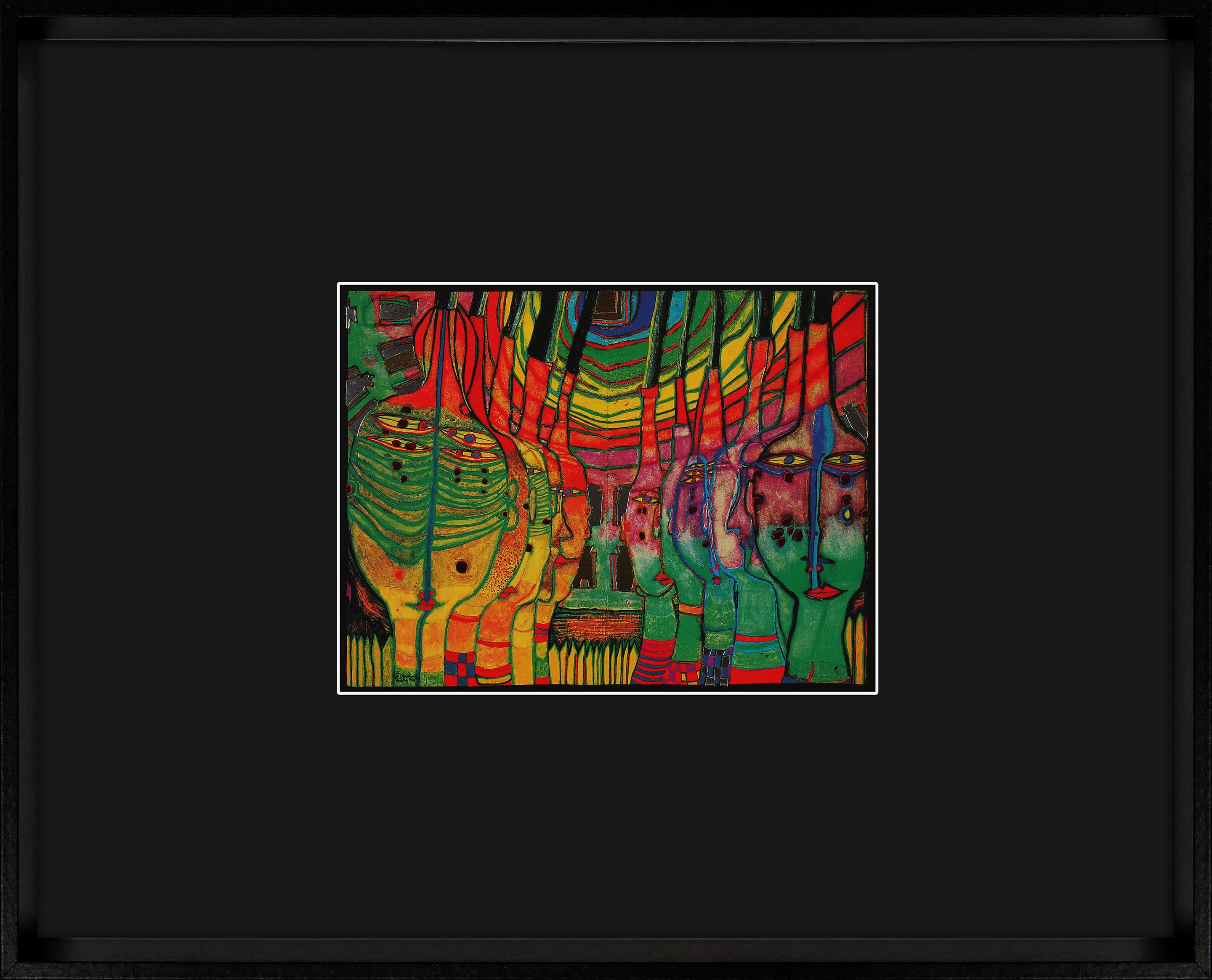 Hundertwasser Kunstkarte 25x31cm