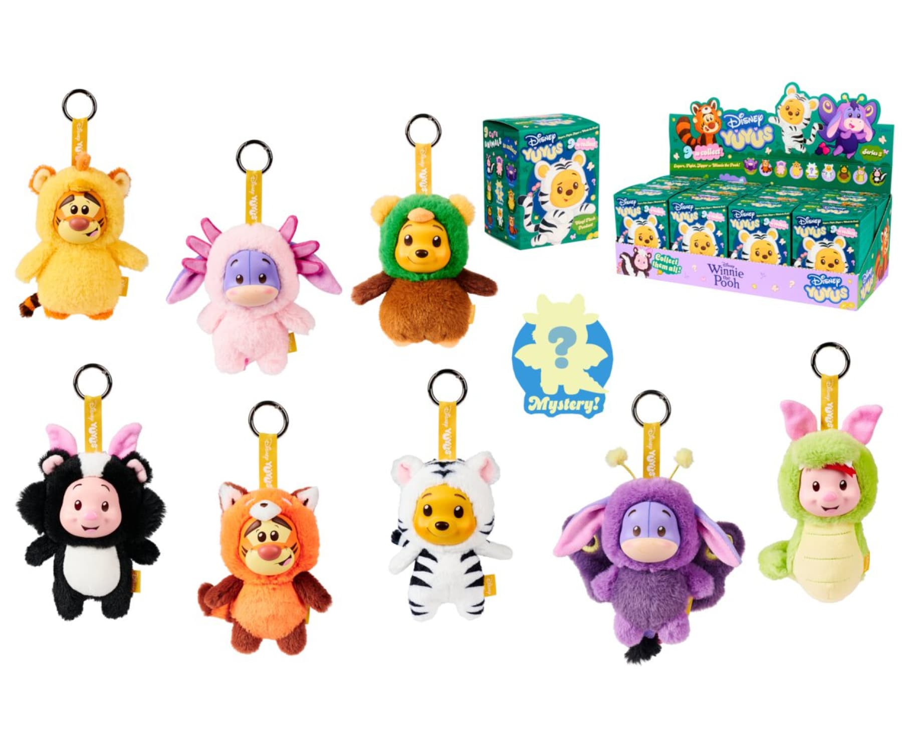 Simba Disney YUYUS Winnie Puuh Wave 3 Plüschanhänger Blindbox, 1 Stück, sortiert