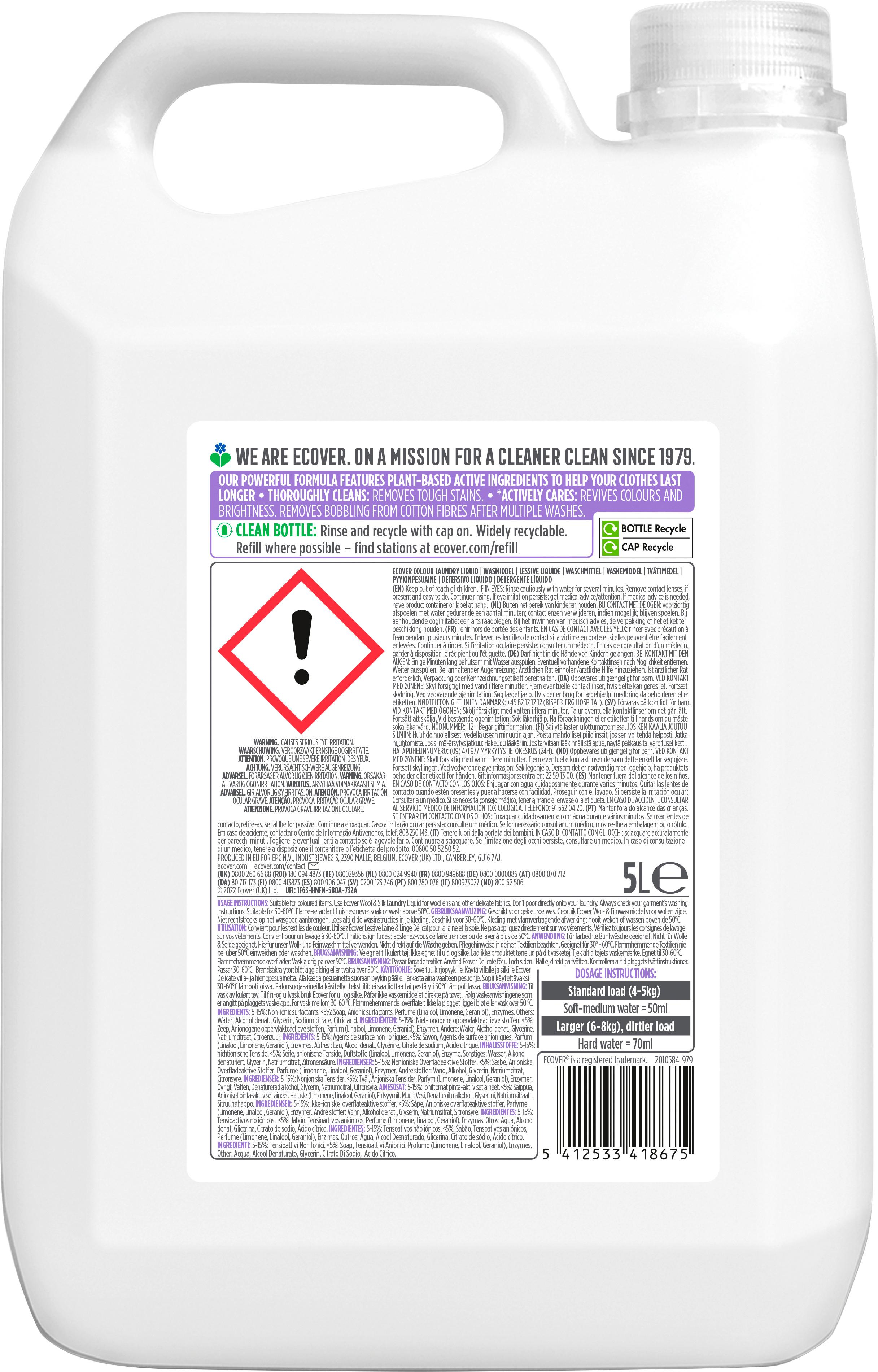 Produktbild Ecover Colorwaschmittel Apfelblüte&Freesie Nachfüllung 2 von 6