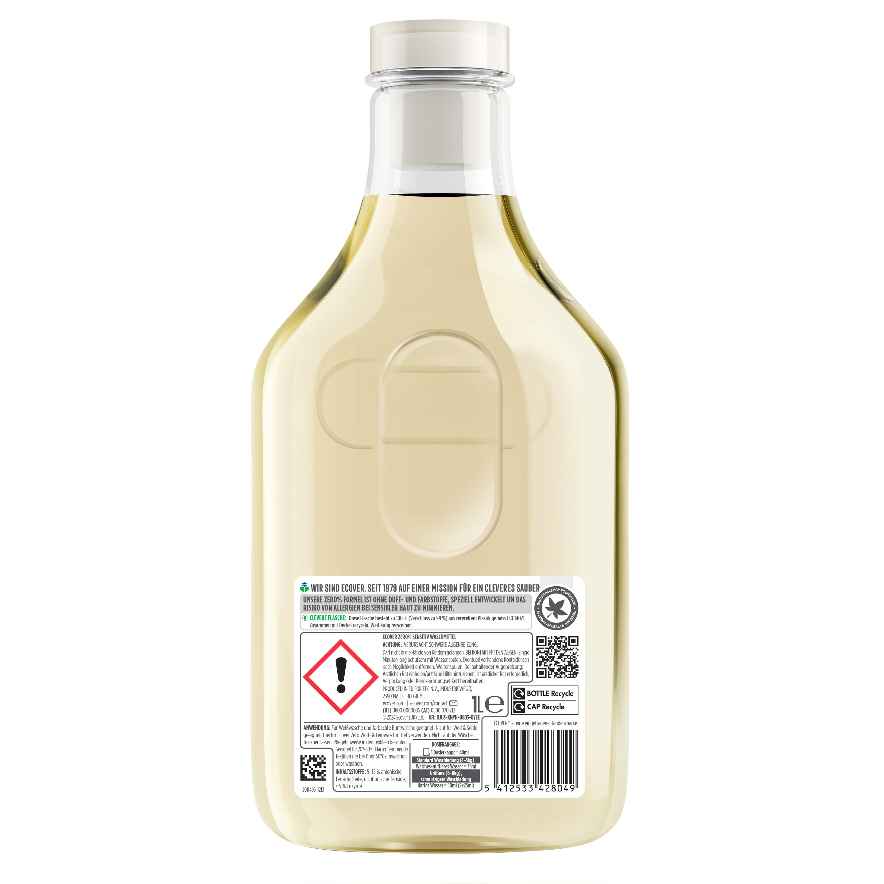 Produktbild Ecover Zero% Sensitiv Waschmittel 2 von 2