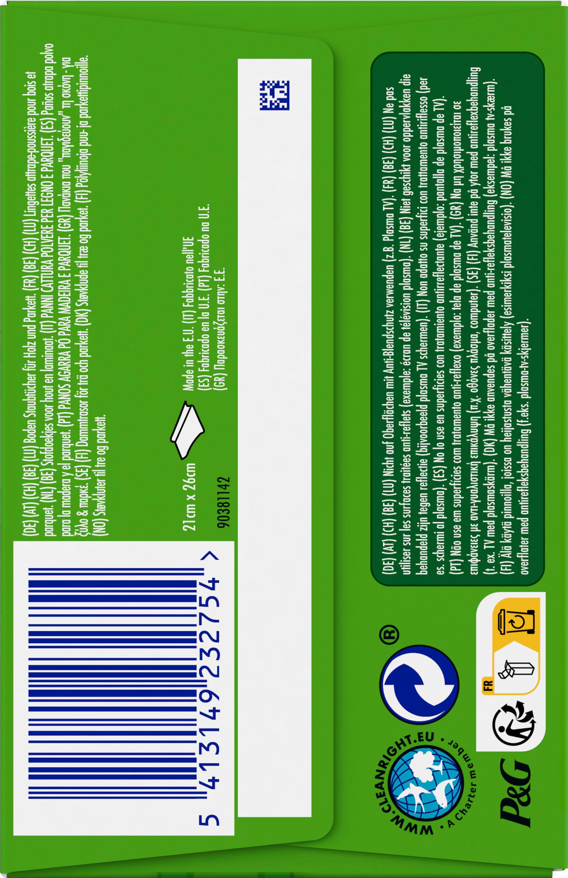 Produktbild Swiffer Wischtücher trocken Holz&Parkett Nachfüllpackung 3 von 5