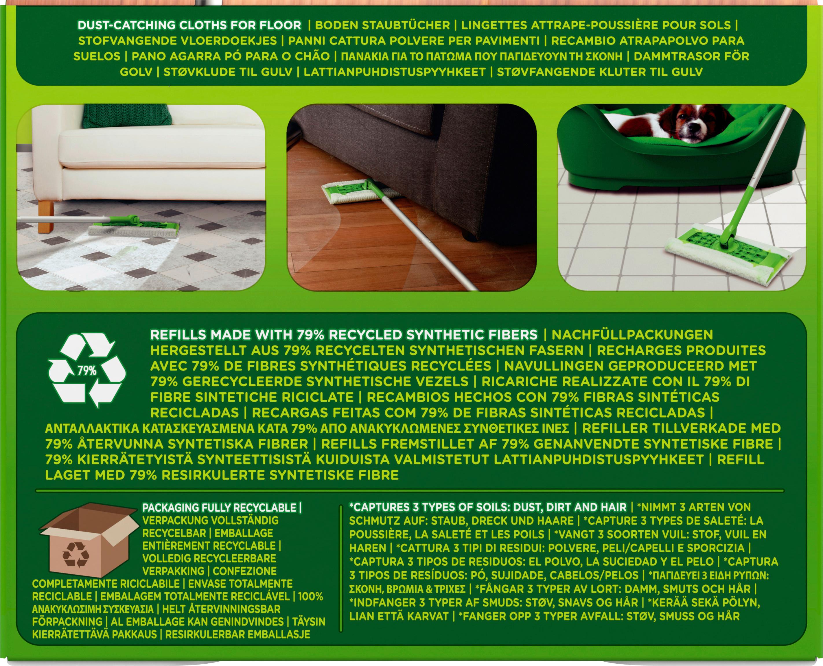 Produktbild Swiffer Wischtücher trocken Holz&Parkett Nachfüllpackung 2 von 5
