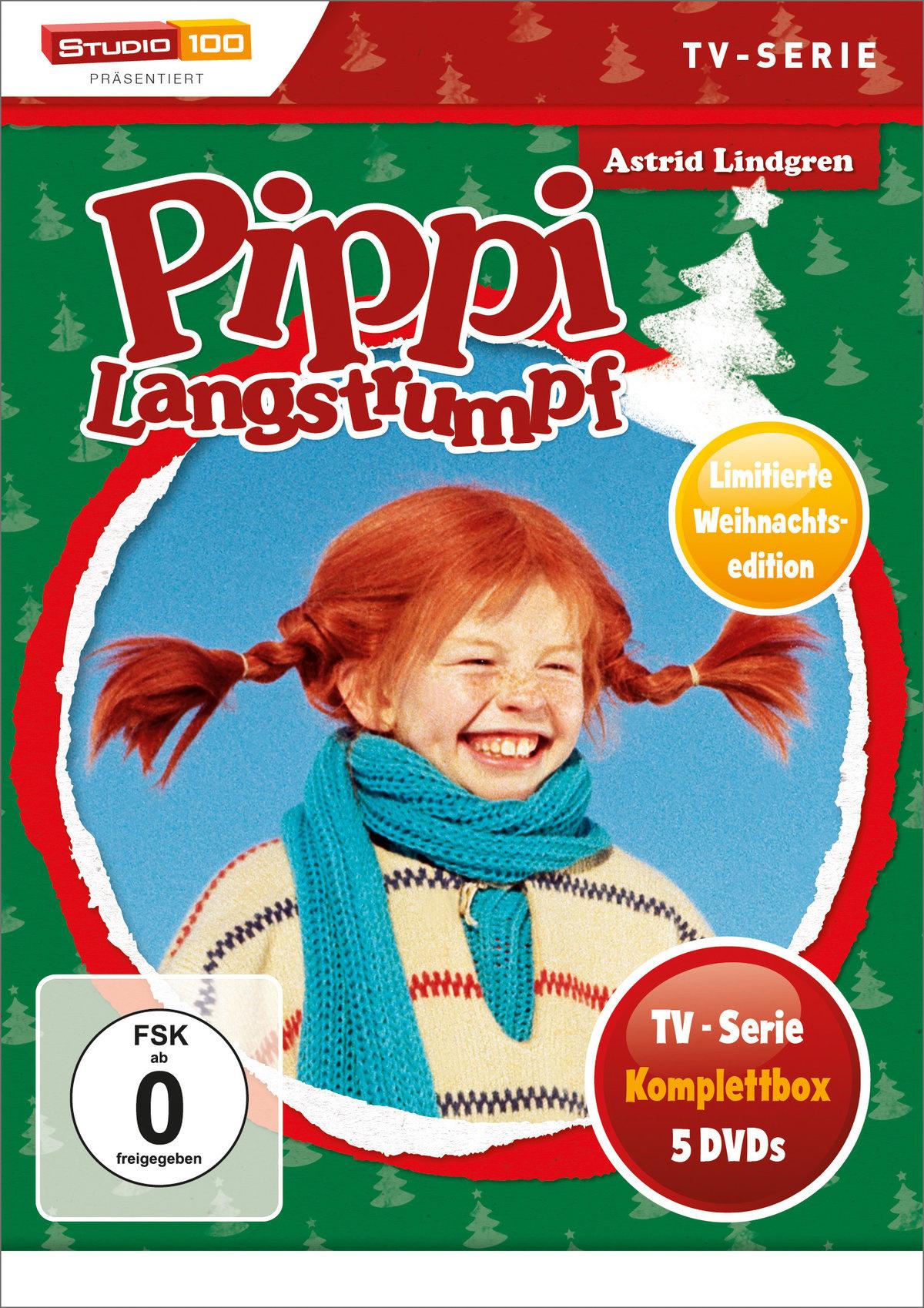 Pippi Langstrumpf TV-Serien Box - Christmas Limited Edition  [5 DVDs]