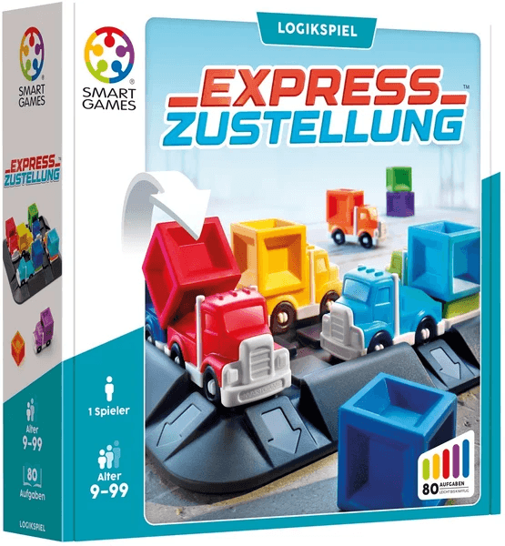 SmartGames Express Zustellung Logikspiel mit 80 Herausforderungen ab 9 Jahren