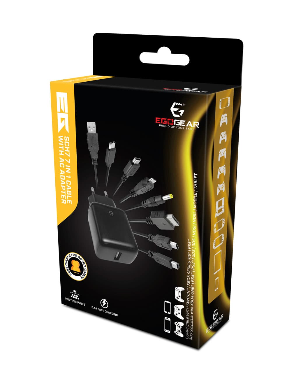 Produktbild EG 7in1 Kabel mit Euro USB Ladegerät (UNI) 7 von 12