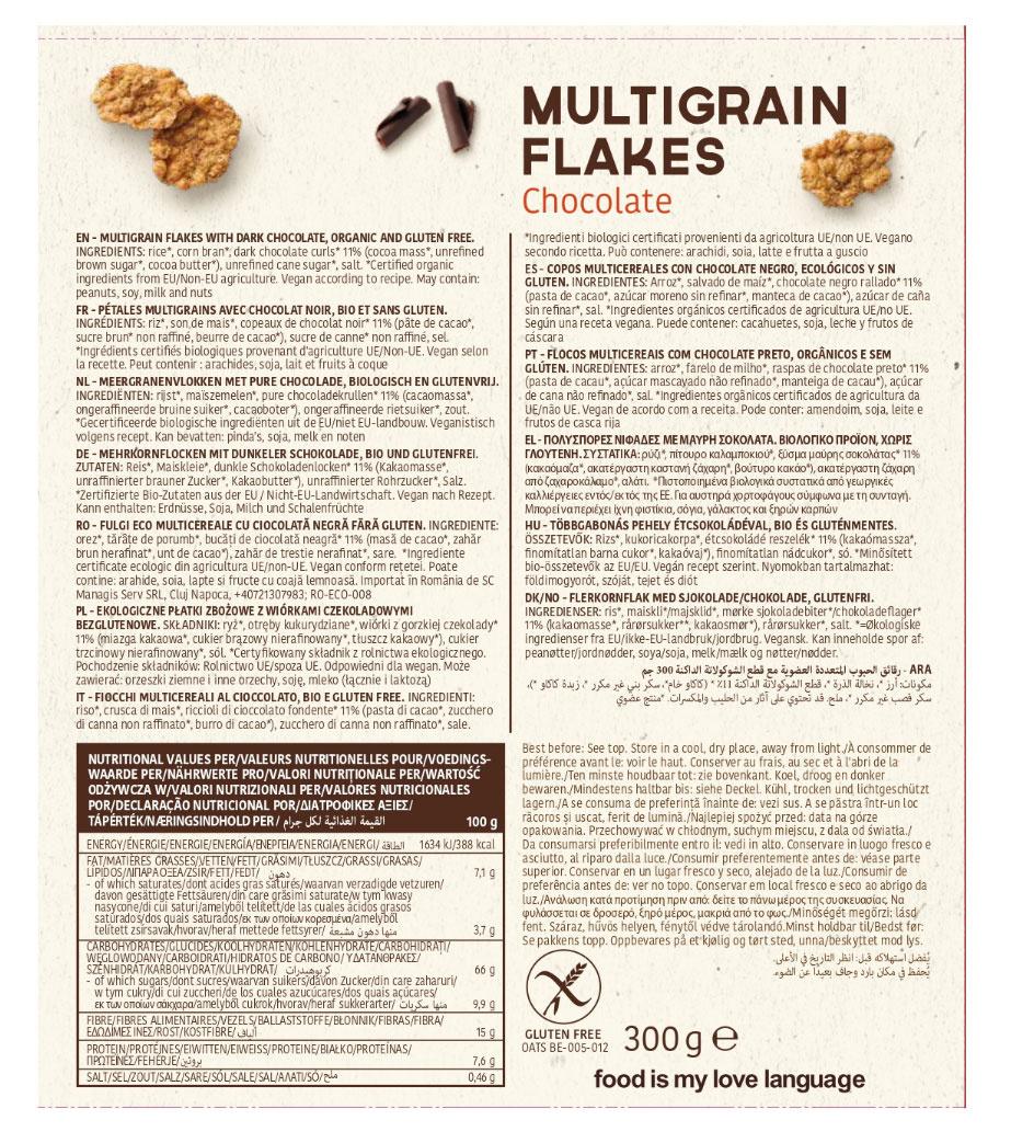 Produktbild Turtle Bio Multigrain Flocks mit dunkeler Schokolade, glutenfrei 2 von 4