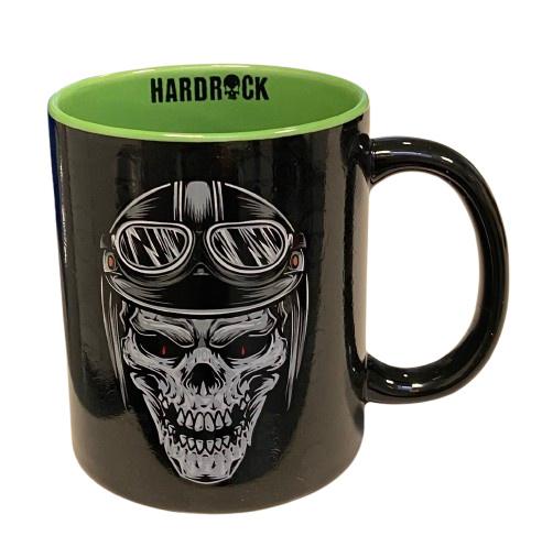 BC HARDROCK Tasse mit Totenkopfmotiv Helm mit Brille