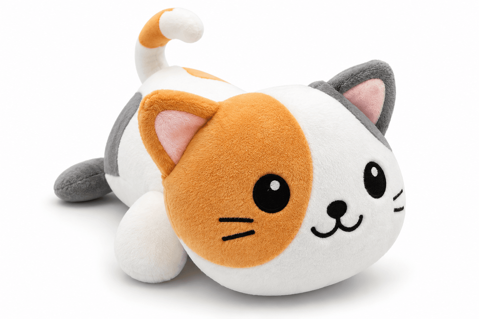 MIAOU Plüschkatze weiss/beige 20cm