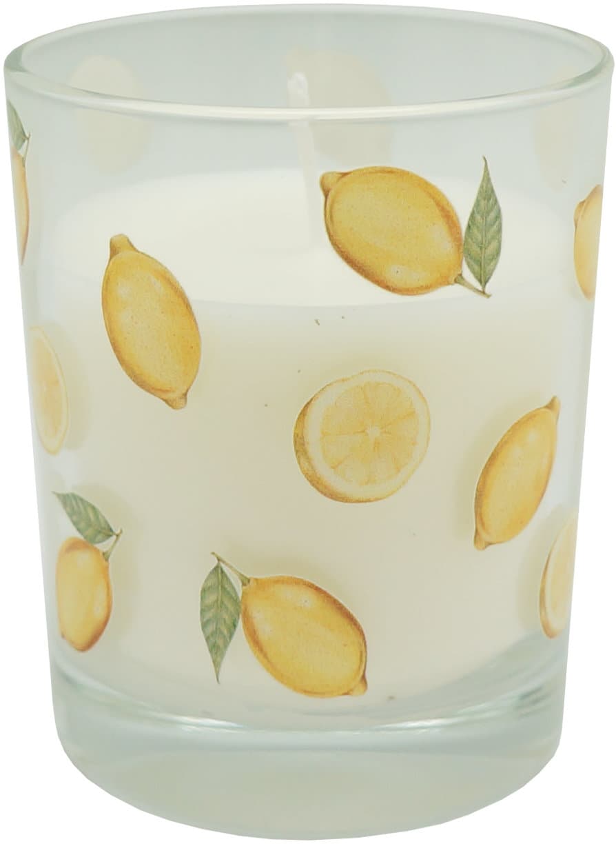 Kerze im Glas Zitronen