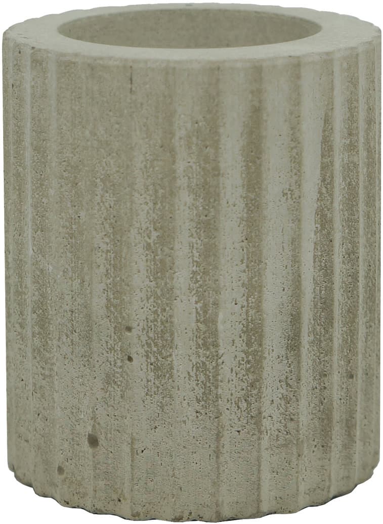 DIANA CANDLES Kerzenhalter aus Beton Rillen 2in1