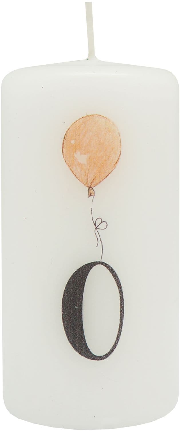 DIANA CANDLES Geburtstagskerze Zahl 0