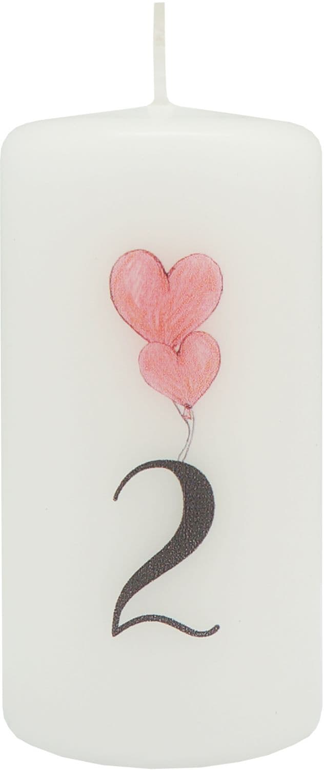 DIANA CANDLES Geburtstagskerze Zahl 2