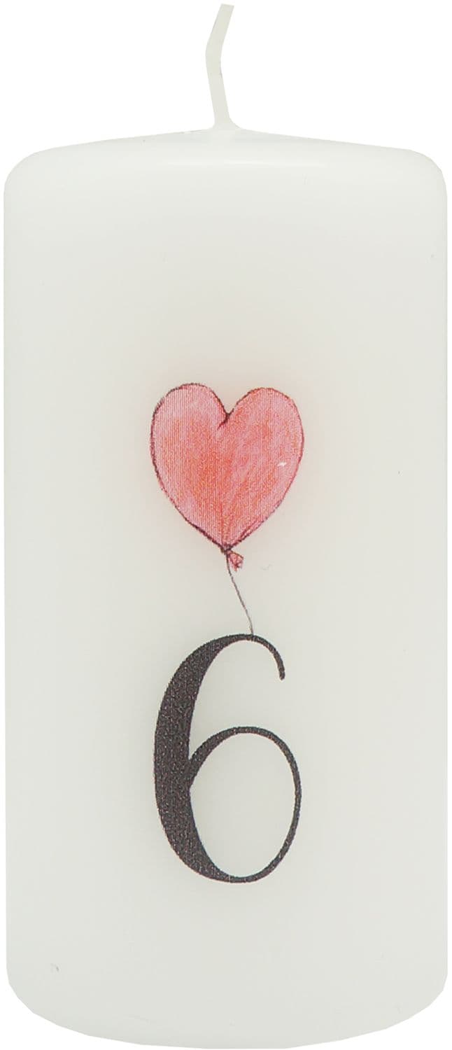 DIANA CANDLES Geburtstagskerze Zahl 6